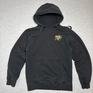Jetty Mens Hoodie Small Black Shark Tooth Graphic Pullover Surf Coastal Skate